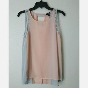 ana sheer lace tank top size small nwt